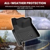 image:imageLASFIT Floor Mats for Toyota Prius 20102011 All Weather TPE Custom Fit Easy Clean Durable NoCurling Floor Liners for Prius 2010 2011 Front amp Rear 2 Row Car Mats Black120082011Tacoma Double AutoTranFloor Mats