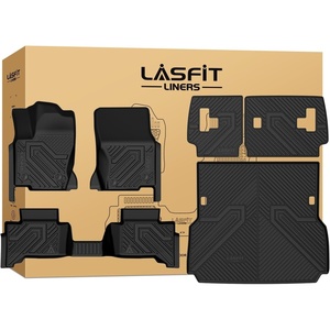 image:imageLASFIT Floor Mats amp Trunk Mat amp Backrest Mat for Toyota RAV4 2026 Hybrid Not Fit Plugin Hybrid Fit for Cargo with Subwoofer RAV 4 All Weather TPE Custom Fit Automotive Car Liner Accessories Black920242026Land CruiserFull Set Mats