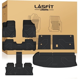 image:imageLASFIT Floor Mats amp Trunk Mat amp Backrest Mat for Toyota RAV4 2026 Hybrid Not Fit Plugin Hybrid Fit for Cargo with Subwoofer RAV 4 All Weather TPE Custom Fit Automotive Car Liner Accessories Black520142019Highlander GasFull Set Mats