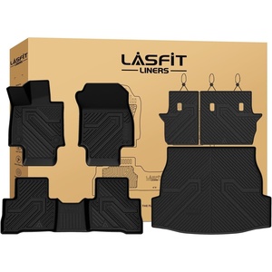 image:imageLASFIT Floor Mats amp Trunk Mat amp Backrest Mat for Toyota RAV4 2026 Hybrid Not Fit Plugin Hybrid Fit for Cargo with Subwoofer RAV 4 All Weather TPE Custom Fit Automotive Car Liner Accessories Black320192025RAV4 HybridFull Set Mats