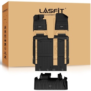 image:imageLASFIT Floor Mats amp Trunk Mat amp Backrest Mat for Toyota RAV4 2026 Hybrid Not Fit Plugin Hybrid Fit for Cargo with Subwoofer RAV 4 All Weather TPE Custom Fit Automotive Car Liner Accessories Black420212026Sienna 8 seatsFull Set Mats