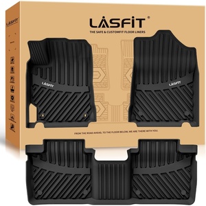 image:imageLASFIT Floor Mats amp Trunk Mat amp Backrest Mat for Toyota RAV4 2026 Hybrid Not Fit Plugin Hybrid Fit for Cargo with Subwoofer RAV 4 All Weather TPE Custom Fit Automotive Car Liner Accessories Black420152017CamryFloor Mats