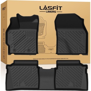 image:imageLASFIT Floor Mats for Toyota Prius 20102011 All Weather TPE Custom Fit Easy Clean Durable NoCurling Floor Liners for Prius 2010 2011 Front amp Rear 2 Row Car Mats Black520102011PriusFloor Mats