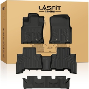 image:imageLASFIT Floor Mats for Toyota Prius 20102011 All Weather TPE Custom Fit Easy Clean Durable NoCurling Floor Liners for Prius 2010 2011 Front amp Rear 2 Row Car Mats Black3201320244Runner 7SeatsFloor Mats
