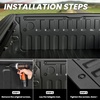 image:imageLASFIT Truck Tailgate Mat for Chevrolet Colorado amp GMC Canyon 20232026  Only Fit Standard Tailgate All Weather TPE Custom Fit Edge to Edge Coverage 3D Scanning Technology Easy to Wash3 For RAM 1500  20192026  Standard Tailgate Mats