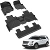 image:imageLASFIT Floor Mats for Ford F250 F350 F450 20172026 Regular Cab Front Bench Seat Not Fit Row Bucket Seating Vinly Floor Super Duty All Weather Protector TPE Car Floor Liner only 1st 1pcs Black8 Expedition 8seat 2124  3Rows