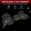 image:imageLASFIT Floor Mats for Ford F250 F350 F450 20172026 Regular Cab Front Bench Seat Not Fit Row Bucket Seating Vinly Floor Super Duty All Weather Protector TPE Car Floor Liner only 1st 1pcs Black2Superduty Crew CabBench Seats 1726  1 Rows Fit Carpet Mats
