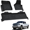 image:imageLASFIT Floor Mats for Ford F250 F350 F450 20172026 Regular Cab Front Bench Seat Not Fit Row Bucket Seating Vinly Floor Super Duty All Weather Protector TPE Car Floor Liner only 1st 1pcs Black2 SuperDuty 199907  2Rows wo Manual Shifter