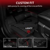 image:imageLASFIT Floor Mats for Ford F250 F350 F450 20172026 Regular Cab Front Bench Seat Not Fit Row Bucket Seating Vinly Floor Super Duty All Weather Protector TPE Car Floor Liner only 1st 1pcs Black2 SuperDuty Crew CabBucket Seat 1726  2Rows with FF Storage