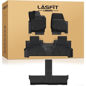 image:imageLASFIT Floor Mats for Ford F250 F350 F450 20172026 Regular Cab Front Bench Seat Not Fit Row Bucket Seating Vinly Floor Super Duty All Weather Protector TPE Car Floor Liner only 1st 1pcs Black8 Expedition 8seat MAX 2527  3Rows