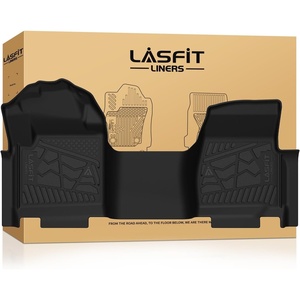 image:imageLASFIT Floor Mats for Ford F250 F350 F450 20172026 Regular Cab Front Bench Seat Not Fit Row Bucket Seating Vinly Floor Super Duty All Weather Protector TPE Car Floor Liner only 1st 1pcs Black2Superduty Crew CabBench Seats 1726  1 Rows Fit Carpet Mats
