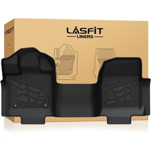image:imageLASFIT Floor Mats for Ford F250 F350 F450 20172026 Regular Cab Front Bench Seat Not Fit Row Bucket Seating Vinly Floor Super Duty All Weather Protector TPE Car Floor Liner only 1st 1pcs Black1 F150 Regular Cab 1526  1st Row Bench Only
