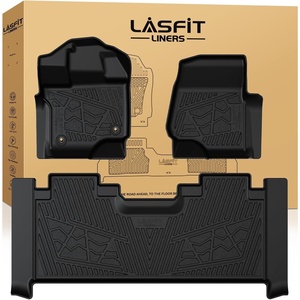 image:imageLASFIT Floor Mats for Ford F250 F350 F450 20172026 Regular Cab Front Bench Seat Not Fit Row Bucket Seating Vinly Floor Super Duty All Weather Protector TPE Car Floor Liner only 1st 1pcs Black1 F150 SuperCab 1526  2Rows Bucket Only