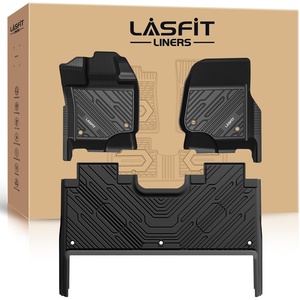 image:imageLASFIT Floor Mats for Ford Mustang 2024 2025 2026 Fit wo Subwoofer Box1 F150 SuperCrew 2126  2Rows w Fold Storage