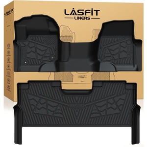 image:imageLASFIT Floor Mats for Ford Mustang 2024 2025 2026 Fit wo Subwoofer Box2 SuperDuty Crew CabBench Seat 1726  2Rows with FF Storage
